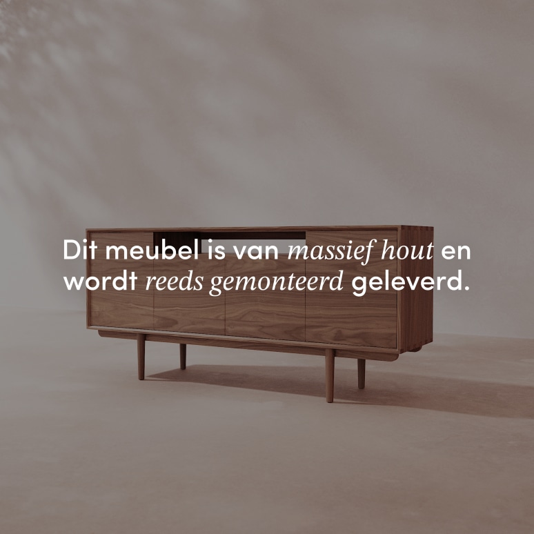 Elllie - Dressoir van massief notenhout 180 cm