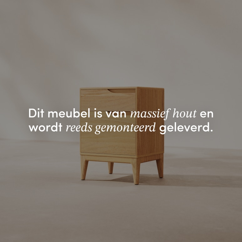 Gabrielle - Nachtkastje van licht massief mangohout