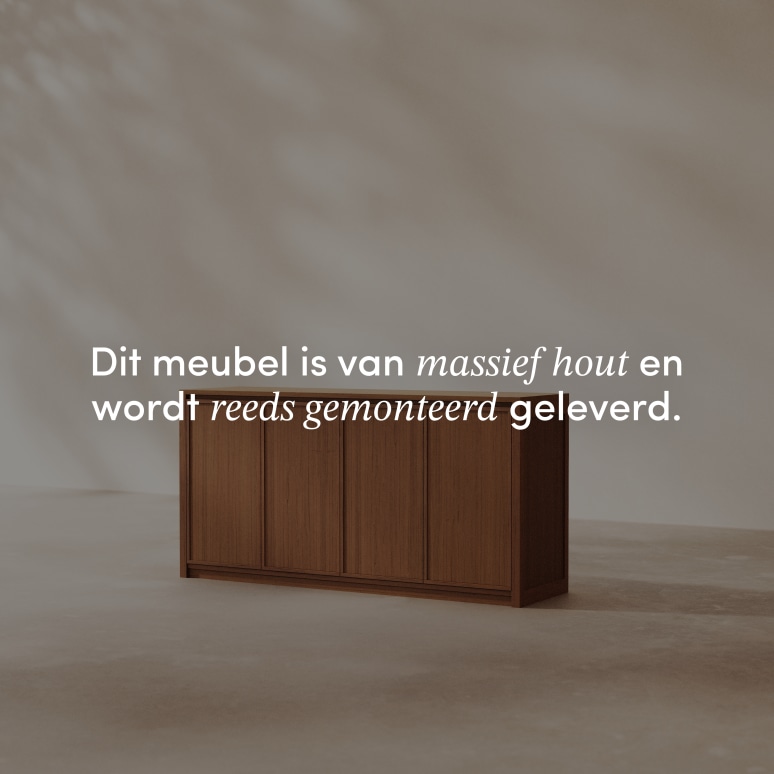 Jane - Buffetkast massief donker teakhout 160 cm