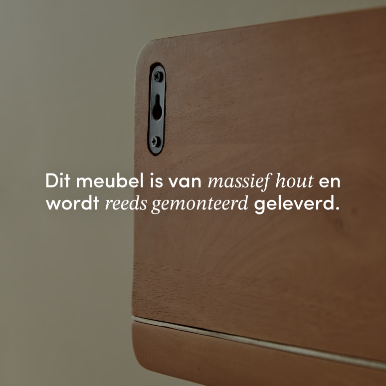 Isaia - Badkamerwandrek van mangohout en metaal