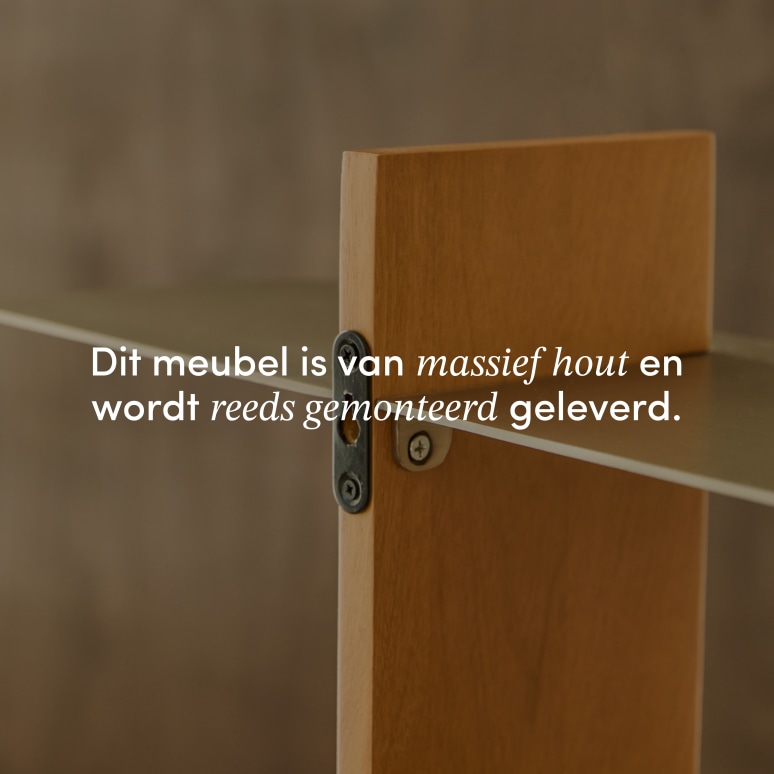 Isaia -  Badkamerwandrek van mangohout en metaal