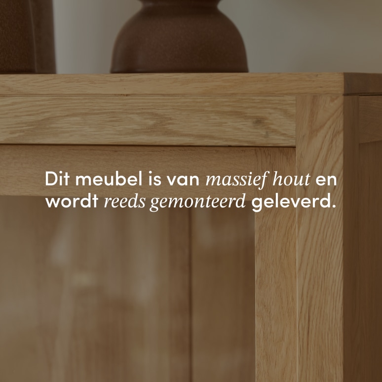 Heidi - Eikenhouten vitrinekast 160 cm