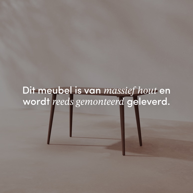 Lazare - Tafel van massief grenen voor 4 personen