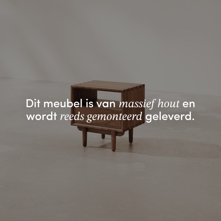 Ellie - Nachtkastje van massief notenhout