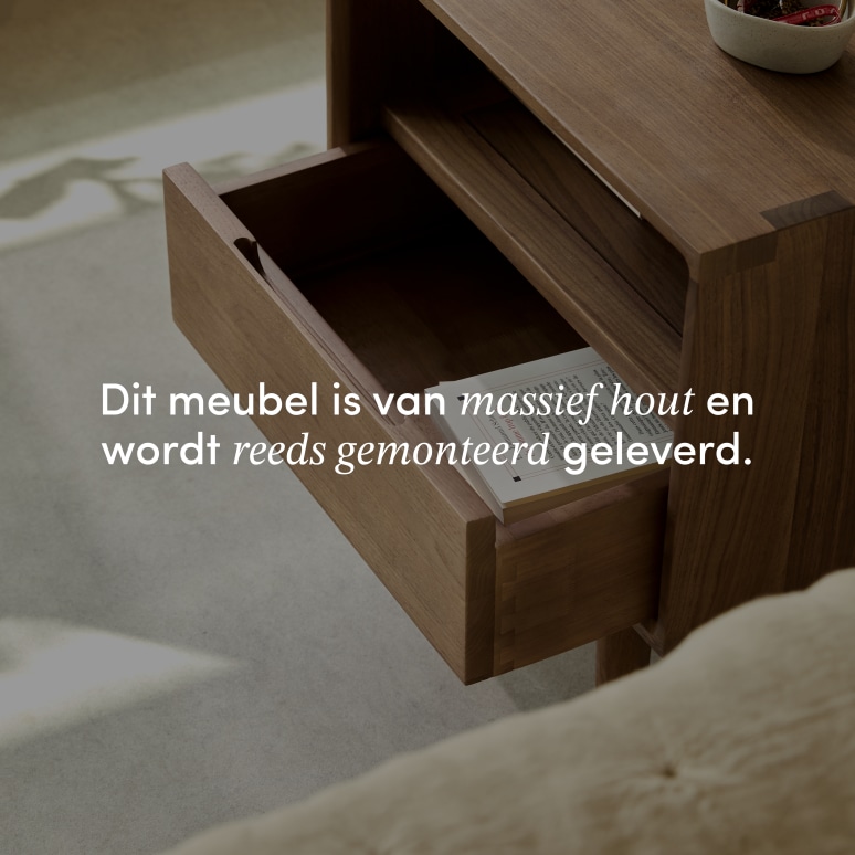 Ellie - Nachtkastje van massief notenhout