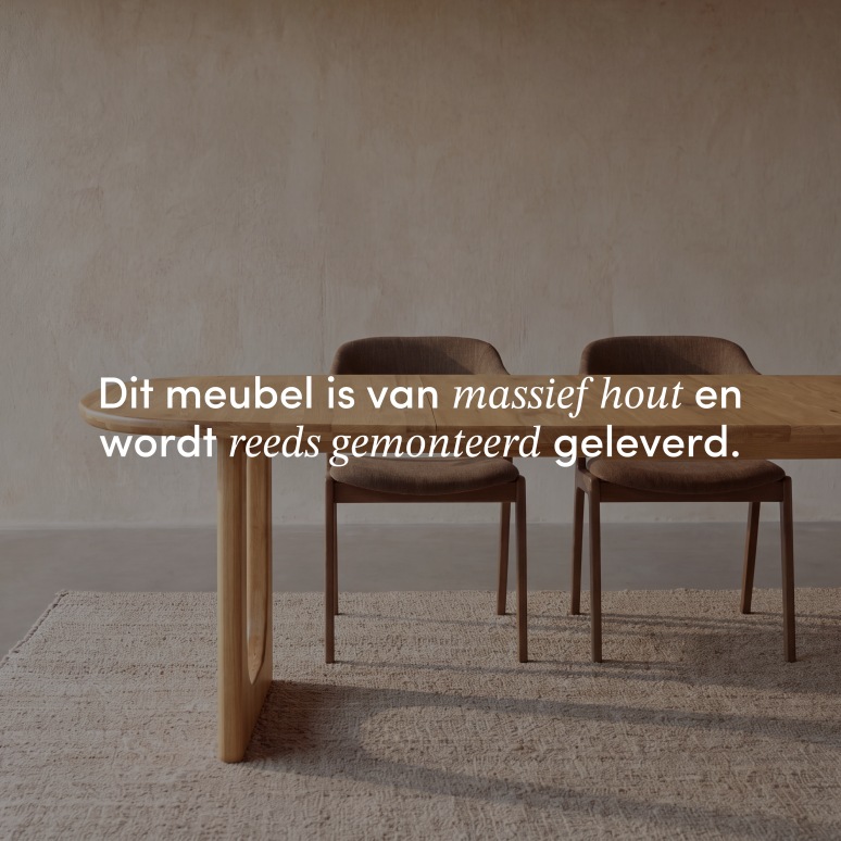Mattia - Uitschuifbare eikenhouten tafel 6-8 pers