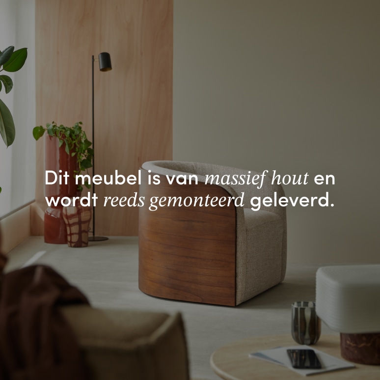 Paco - Draaifauteuil van mindi en stof