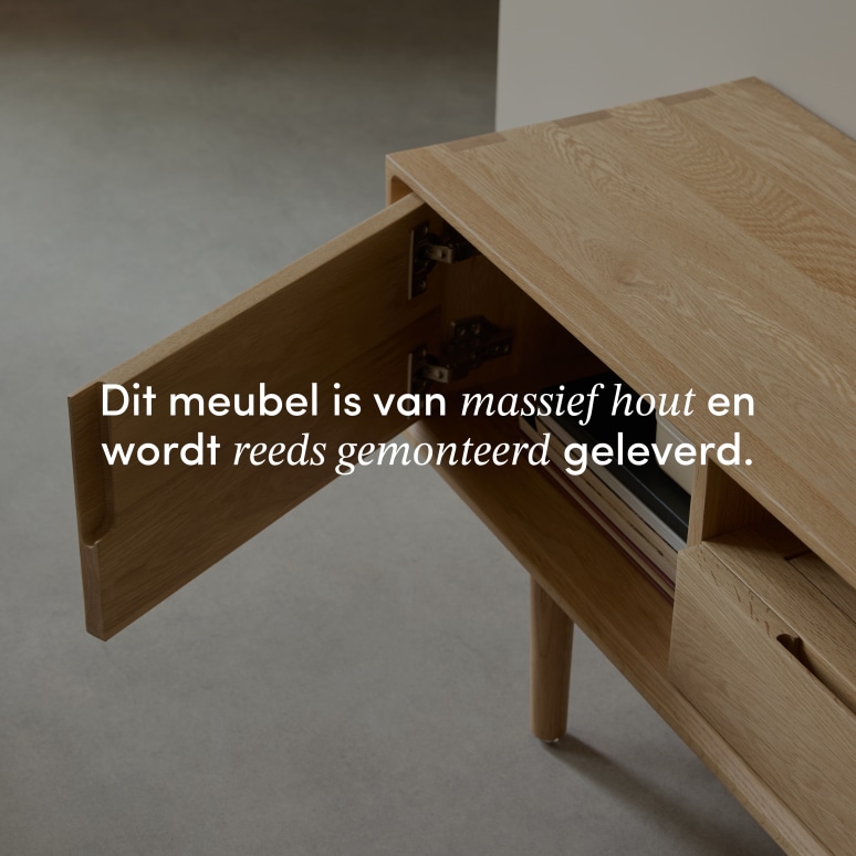 Ellie - Massief eiken TV-meubel 125 cm