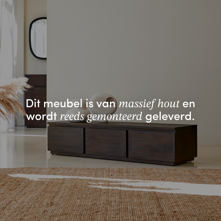 Eva - Massief mahoniehouten tv-meubel 135 cm