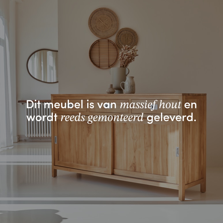 Coffee Tek - Massief teakhouten dressoir 180 cm