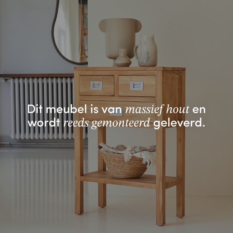Coffee Tek - Haltafel van massief teak D. 30 cm