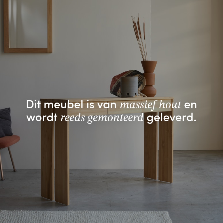 Eden - Haltafel van massief teak D. 35 cm
