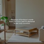 Achille - Square coffee table in solid teak