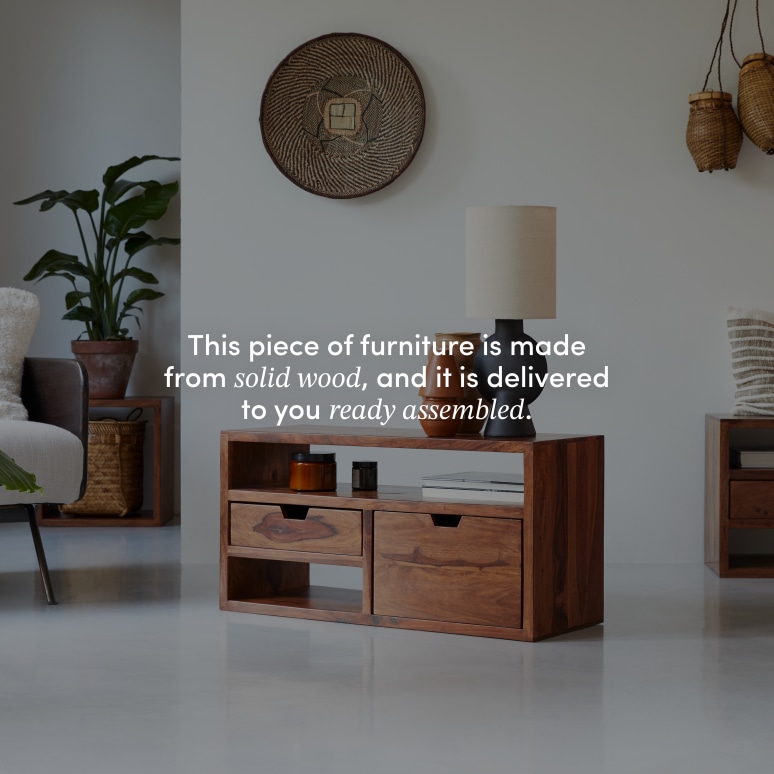 Kwarto - TV unit in solid sheesham - 85 cm