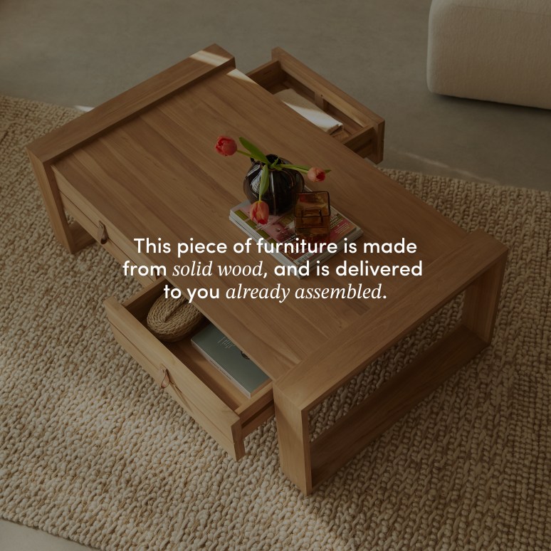 Minimalys - Solid teak coffee table