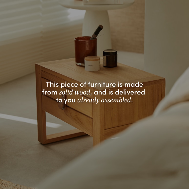 Minimalys - Bedside table in solid teak