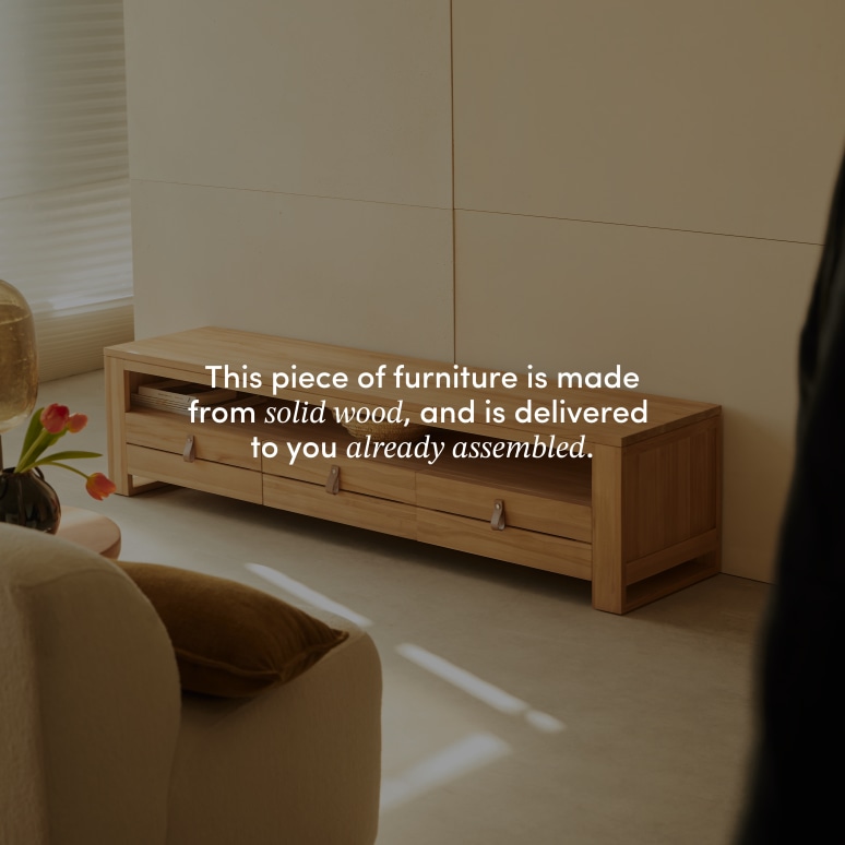 Minimalys - TV unit in solid teak - 170 cm
