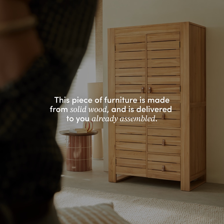 Minimalys - Children's solid teak wardrobe