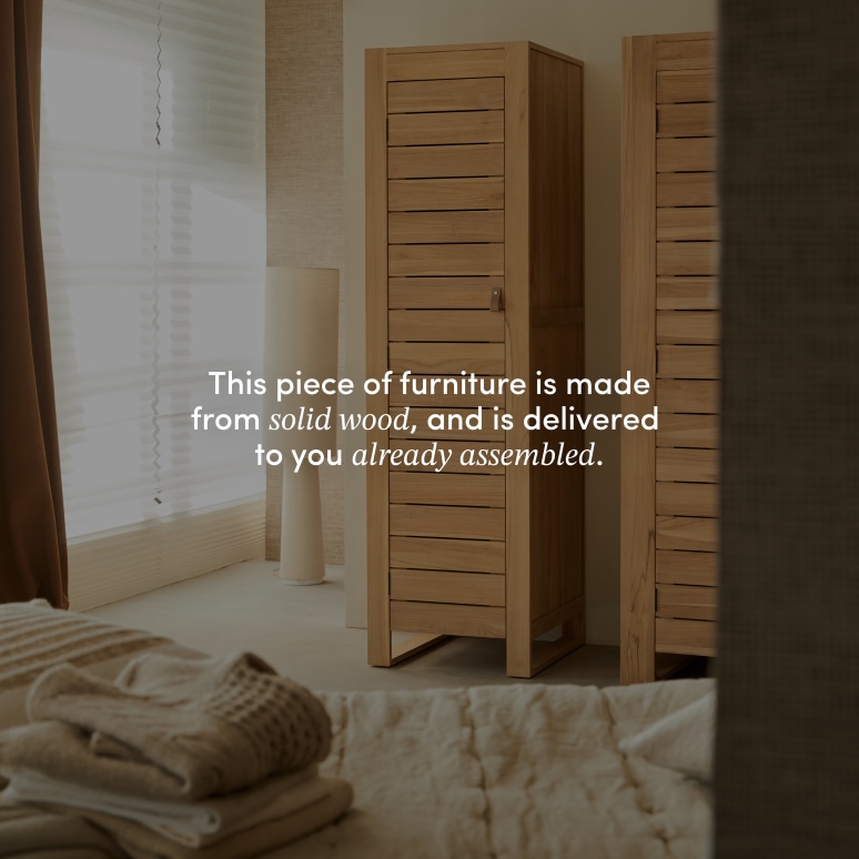 Minimalys - Single column in solid teak