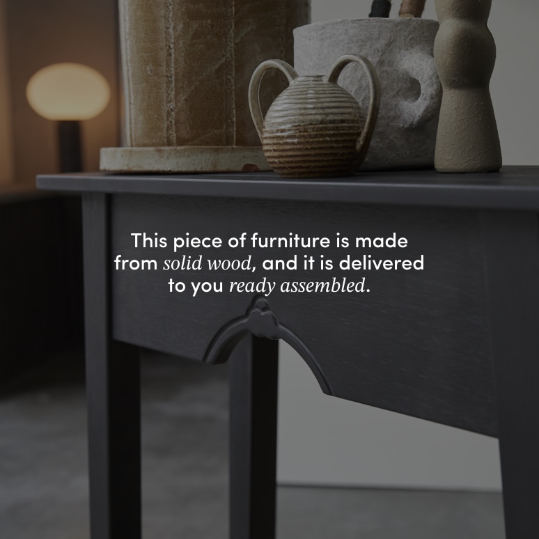 Thaki Black - Solid pine console table