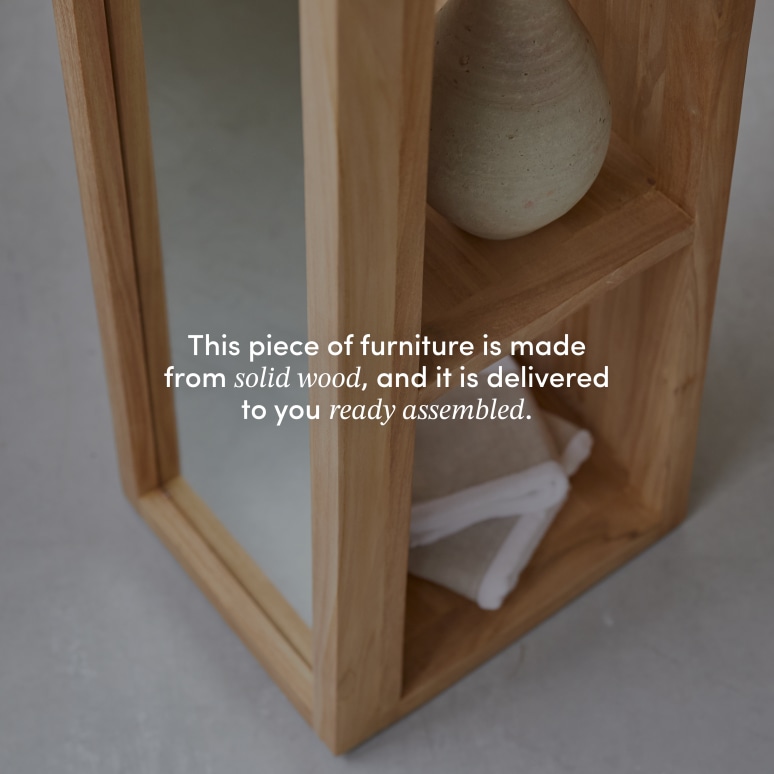 Twig - Oblique column in solid teak