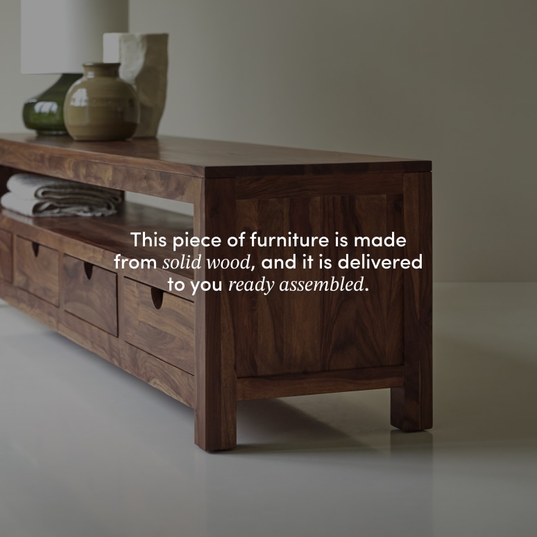 Oliver - Solid sheesham TV unit 200 cm