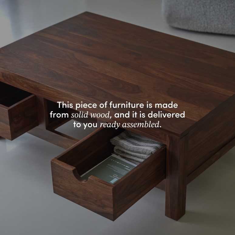 Oliver - Coffee table in solid sheesham
