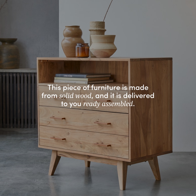 Oslo - Solid acacia chest of drawers
