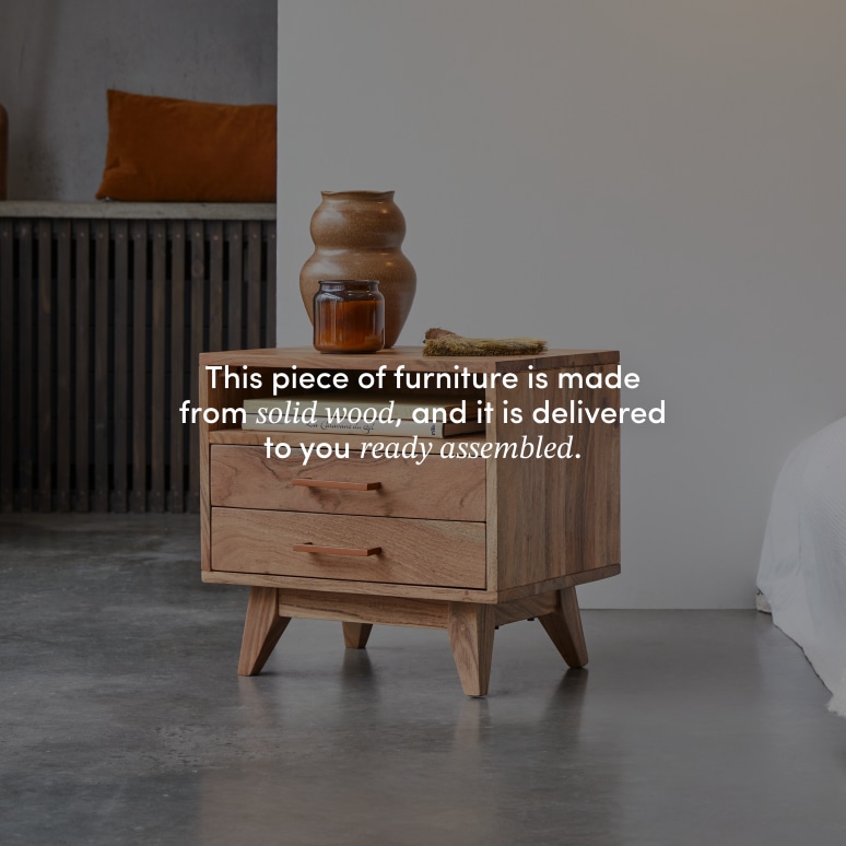 Oslo - Bedside table in solid acacia