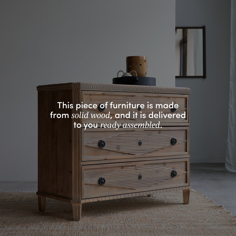 Emily - Chest of drawers in reclaimed solid pine