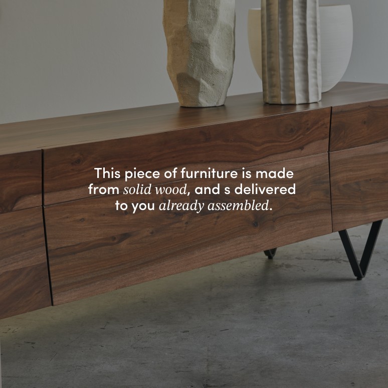 Metric - TV unit in solid sheesham, 175 cm