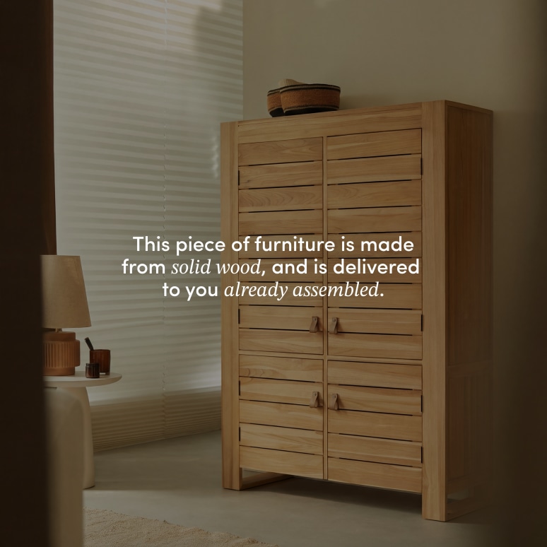Minimalys - Solid teak wardrobe