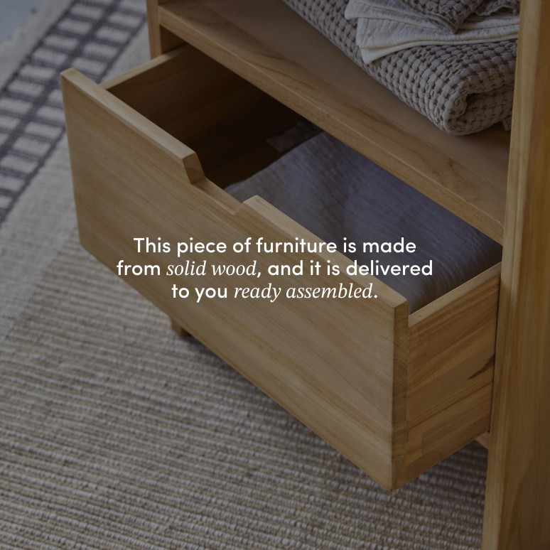 Kwarto - Solid teak vanity unit 60 cm