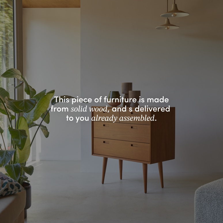 Magda 50's - Chest of drawers in solid mahogany