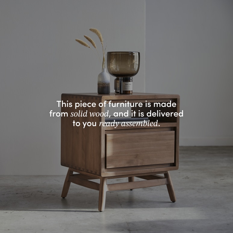 Twist - Solid teak bedside table
