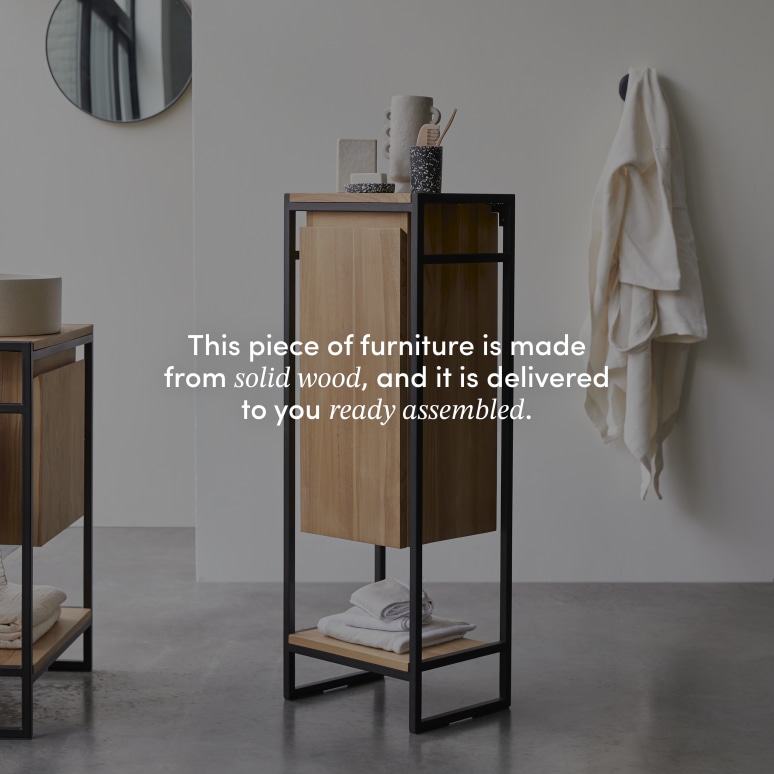 Michal - Lower unit in solid teak and metal