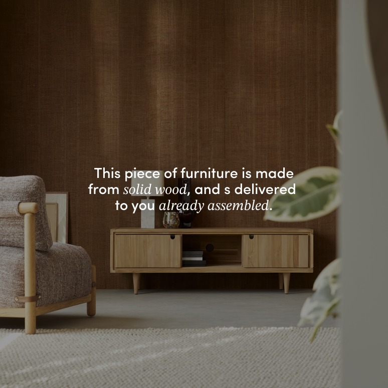 Jonàk - TV unit in solid teak, 140 cm