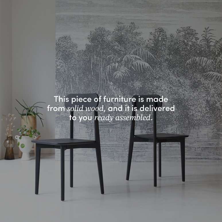 Jonàk - Black solid mahogany chair