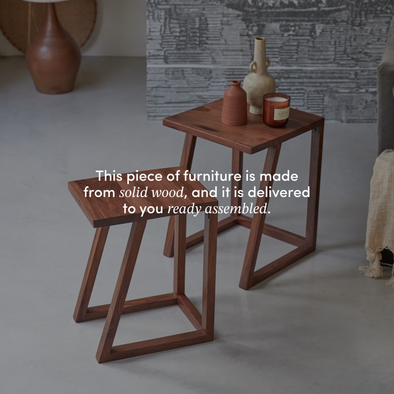 Gaspard - Side tables in solid sheesham