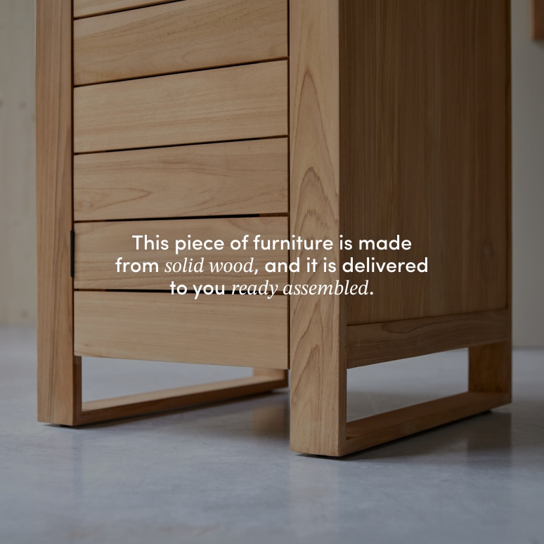 Minimalys - Storage column in solid teak 