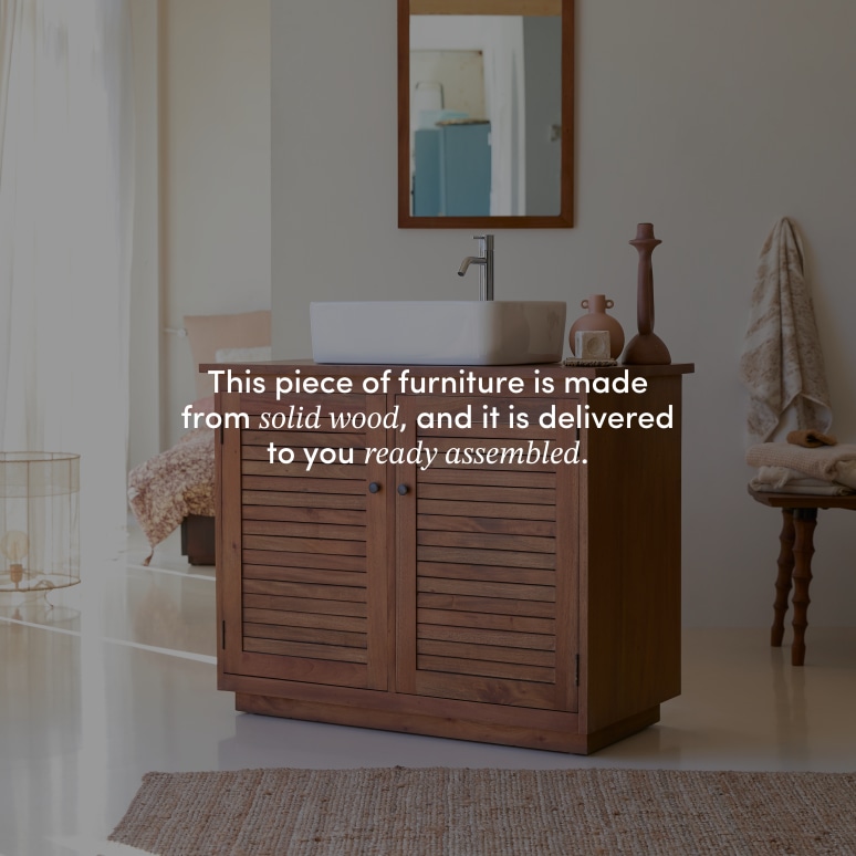 Loggia - Solid acacia vanity unit 90 cm