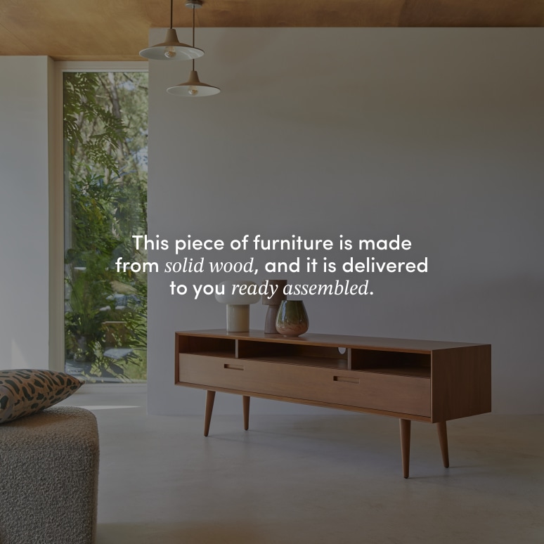 Magda 50's - Solid mahogany TV unit 180 cm