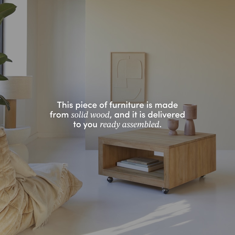 Anoa - Square coffee table in solid teak 