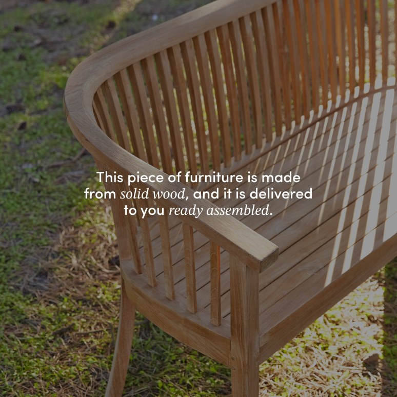 Ernest - Garden bench in solid teak