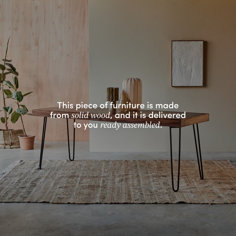 Helga - Table in solid sheesham - 6-8 guests