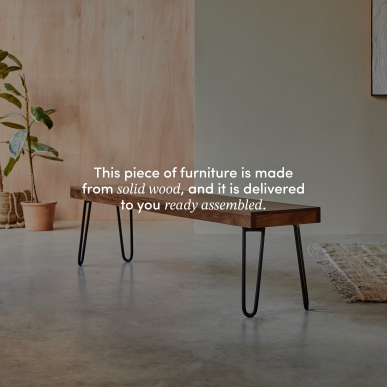 Helga - Solid sheesham bench 180 cm