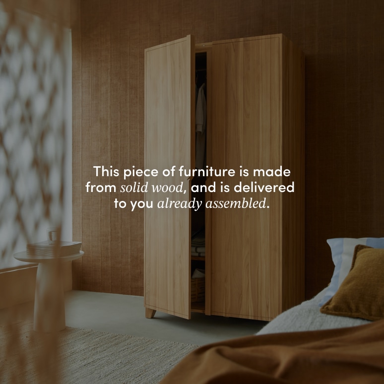 Greta - Hallway wardrobe in solid teak