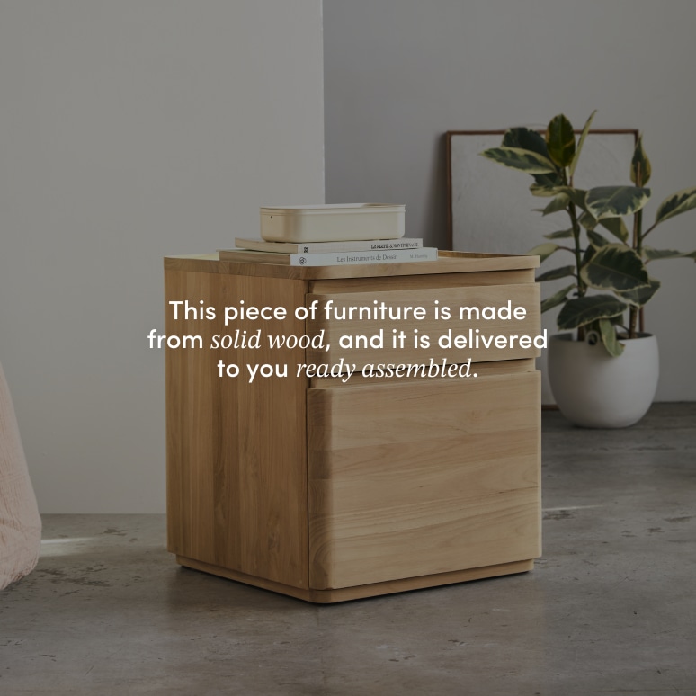 Nino - Bedside table in solid teak