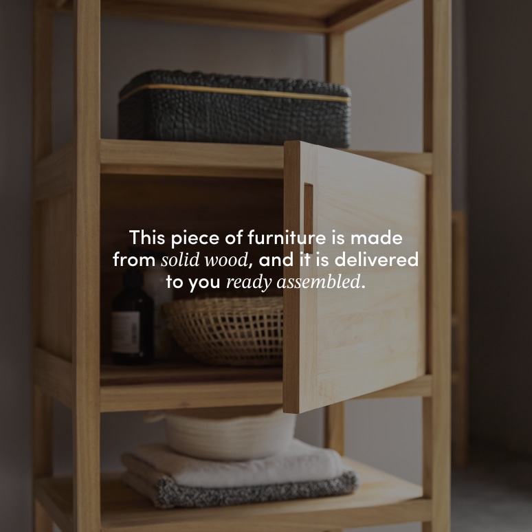 Arty - Hallway column cabinet in solid teak