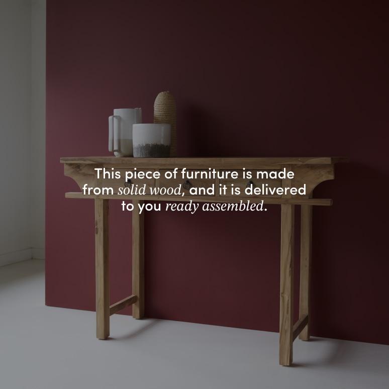 Junie - Console table in reclaimed solid teak
